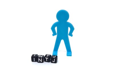 black plastik cubes spelling 