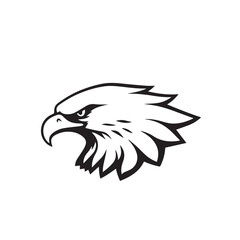 Eagle head silhouette. Eagle logo design. Vector illustration.