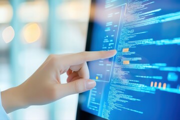 Doctor Interacting with AI Technology in Healthcare Concept for Future Medical Solutions