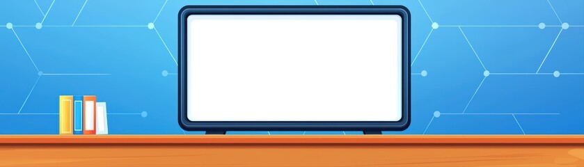 Obraz premium Modern Smart Classroom Concept with Interactive Display and Organized Learning Environment