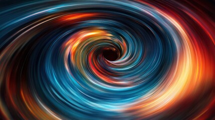 Abstract Vortex of swirling Colors: A mesmerizing digital art piece showcasing vibrant hues and dynamic motion, evoking feelings of depth, mystery, and cosmic wonder.