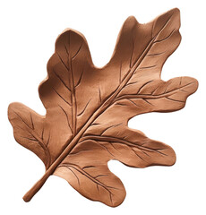 Obraz premium PNG Oak leaf clay nature-inspired handcrafted.