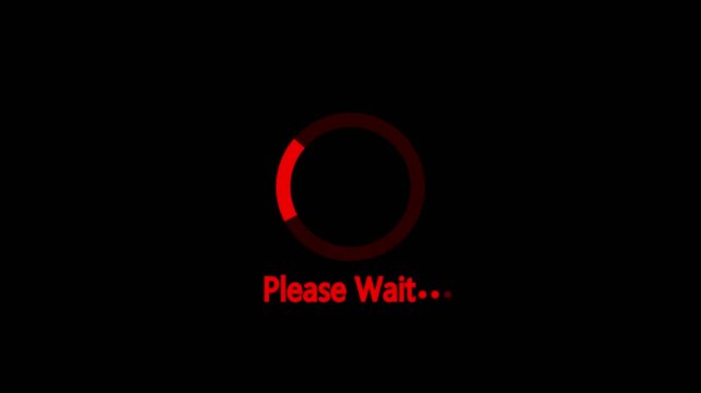 Loading Bar and Loading Complete.Please wait icon.updating and downloading progress animation transfer fast to last animation. Please wait loading process, please wait animation Isolated , 4k video.