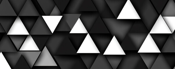 A black and white image of triangles. The image is abstract and has a modern feel to it