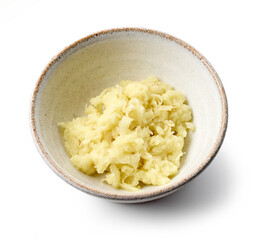 bowl of grated ginger