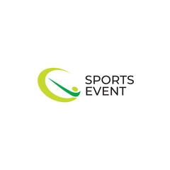 Abstract green sports energy and golf symbolism for active event identity. logo design vector template editable high resolution 