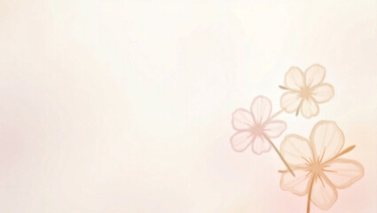 Obraz premium Soft Minimalist Abstract Floral Background