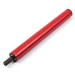 Red cylindrical rad on white background