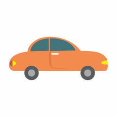 Fototapeta premium Simple Cartoon Illustration of a Sedan Car. Vector image