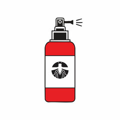 Insect Repellent Spray Bottle Icon. Vector image
