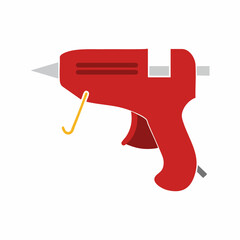 Obraz premium Red Glue Gun Vector Illustration. Vector image