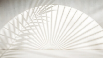 Elegant shadow play of blinds a warm beige wall