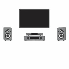 Home Theater System Illustration. Vector image