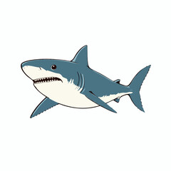 Obraz premium Great White Shark Vector Illustration. Vector image