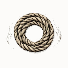Circular Rope Braid Design Element. Vector image