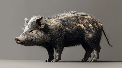 A Stunning 3D Render of a Visayan Warty Pig