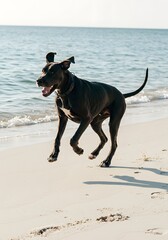 DOG ON THE BEACH
