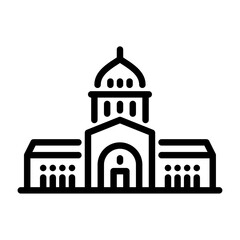 mosque architecture outline icon. mosque building line illustration