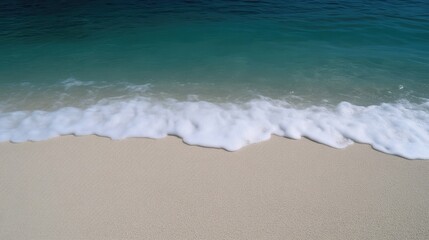 Soft waves lapping on a pristine beach
