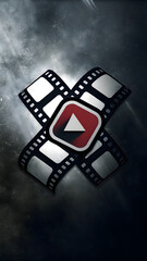 Fototapeta premium Logo short movie youtube
