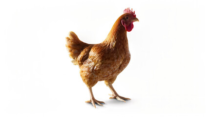 Fototapeta premium Brown hen on brown background