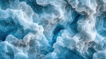 Obraz premium Frozen landscape, abstract icy formations. Complex textures of glacial ice