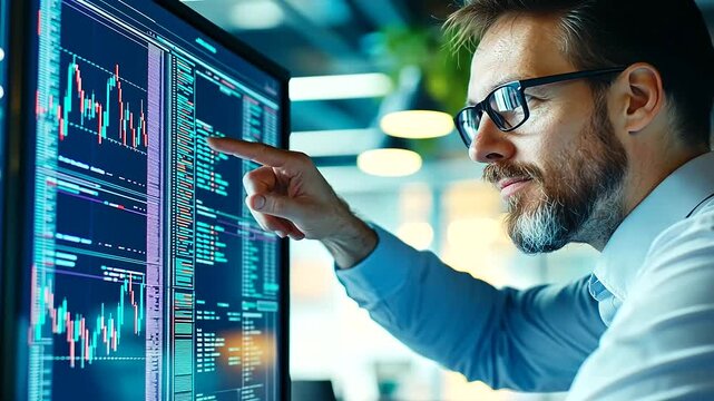 A manager guides team members through coding techniques in a well-lit office setting.