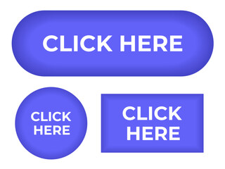 Set of blue buttons of different shapes vector
Vector set of buttons oval, square, round
Set of 3D buttons