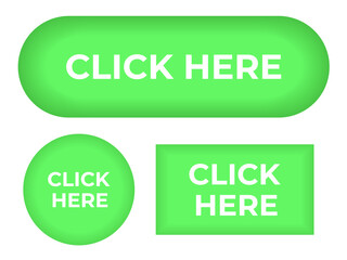 Set of green buttons of different shapes vector
Vector set of buttons oval, square, round
Set of 3D buttons