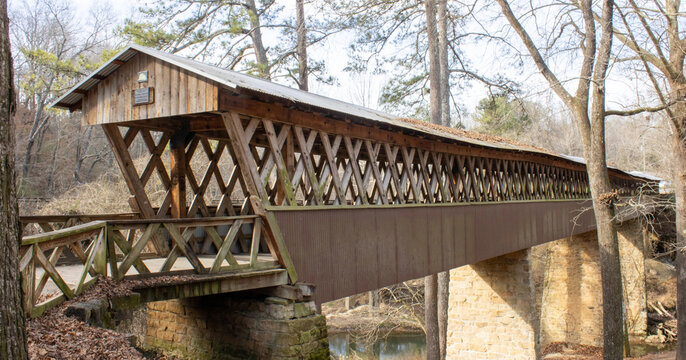 Clarkson Covered Bridge Cullman Alabama and Water Mill