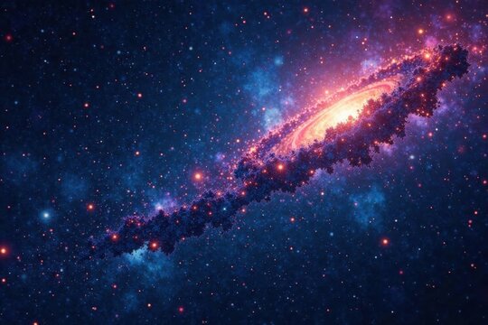 Dark canvas with twinkling stars and galaxies , night sky, astronomy, galaxies