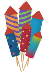 Feuerwerksraketen - Silvesterraketen