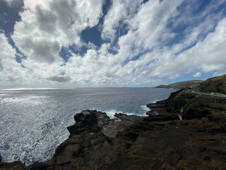 푸른 바다와 멋진 구름