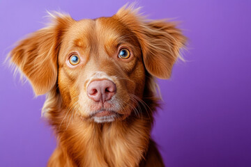 Dog with long hair and striking blue eyes surrounded by vibrant wildflowers in a sunny meadow.