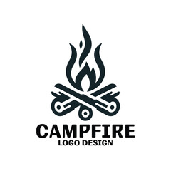  Campfire Vector Logo Design