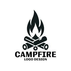  Campfire Vector Logo Design