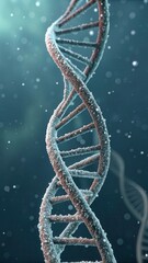 This Close up View Captures a Low Resolution Digital Illustration of a DNA Double Helix