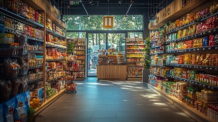 Modern Grocery Store Interior