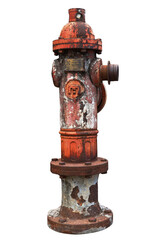 Weathered Fire Hydrant with Rusted Surface