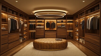 A seamless and elegant wardrobe layout featuring the Blox wardrobe's open and enclosed storage options