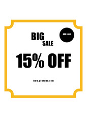 Big Sale Special discount offer 15% for social media