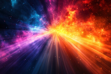 Fototapeta premium Vibrant space background with stars and nebulas.