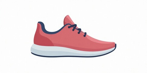 Simple flat outline shoe icon on a white background, line, flat, stroke