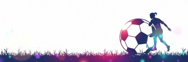 Obraz premium Simple soccer ball silhouette on white background, ball, stadium, icons