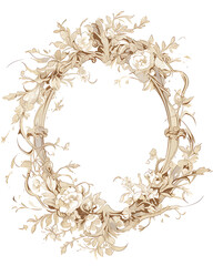 Creative 2D Doodle Floral Illustrations on White Background