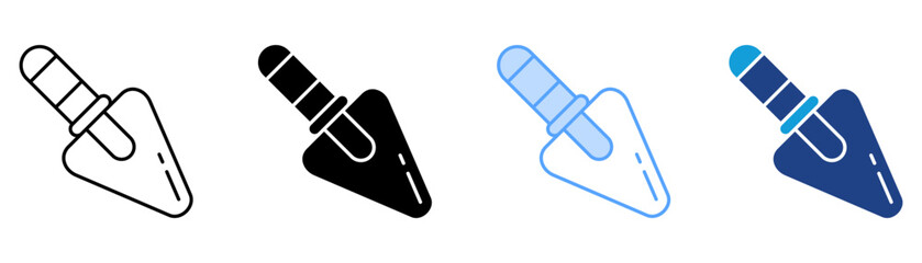 Trowel Icon Set Multiple Style Collection