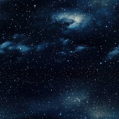 Fototapeta premium Stunning Night Sky Full of Stars and Luminous Nebulae in Blue and White Shades Creating a Breathtaking Cosmic View of the Universe's Beauty and Depth