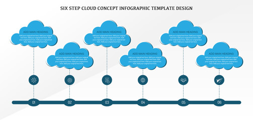Cloud shape infographics template design, Cloud Computing Infographic template design, cloud concept infographics design