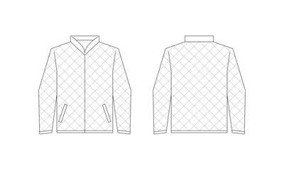 quilted jacket technical illustration