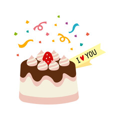 생일 케이크 벡터 일러스트